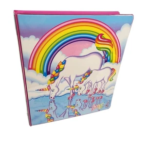 Lisa Frank Unicorn Rainbow Binder Birthday Markie & Calico 30th Anniversary - Picture 1 of 5