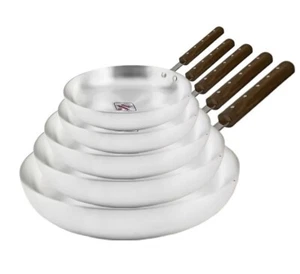 Sartén de aluminio profundo calibre pesado mango de madera sartén sartén sartén de curry para chef - Imagen 1 de 13