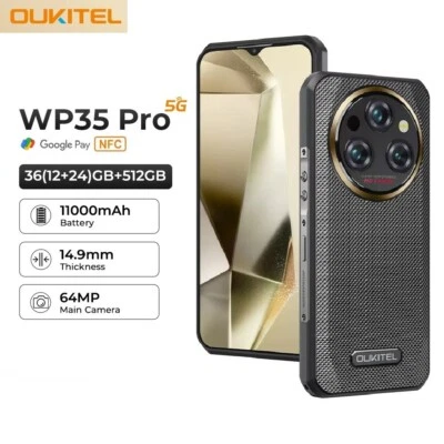 Oukitel WP35 PRO 36GB+512GB 5G Robust Smartphone 6,6" 11000mAh Android 14 NFC - Bild 1 von 4