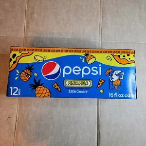 Rare edizione limitata 2023 Pepsi Pineapple Little Caesars confezione da 12 lattine 16 once piene - Foto 1 di 7