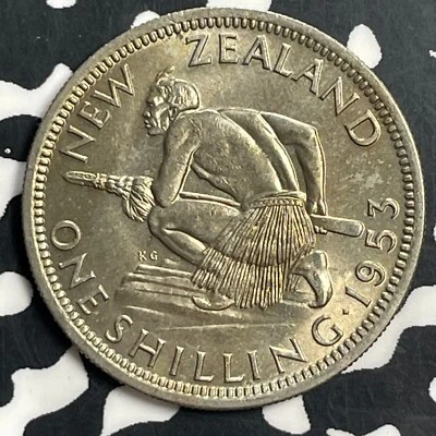 Lote de 1 chelín 1953 Nueva Zelanda #T0747 ¡Alto grado! Hermoso! ¡Fecha clave! Foto 1 de 2