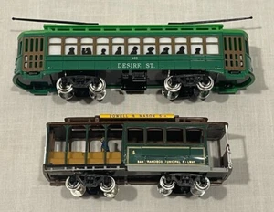 Spur HO Modelleisenbahn 463 Desire St. Trolley Cars Powell & Mason Trolley Cars Konvolut - Bild 1 von 10