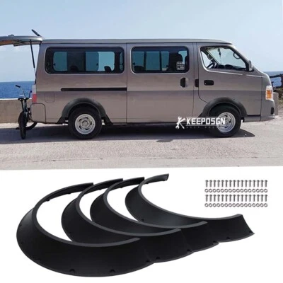 4PCS Fender Flares Extra Wide Body Kit Wheel Arches 4.5" For Nissan Urvan NV350 - Image 1 of 4