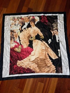 THE RECEPTION von JAMES TISSOT (1883) MUSTER QUADRATISCHER SEIDENTUCH 35" x 35" - Bild 1 von 11