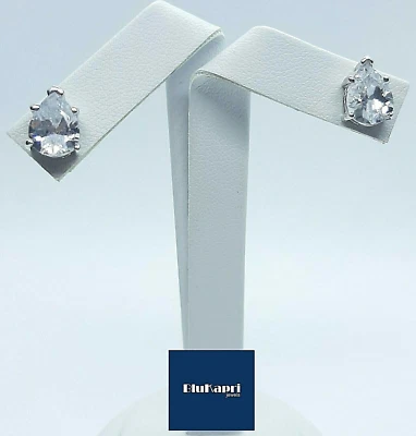 Orecchino Donna in argento 925 GOCCIA zircone bianco - Immagine 1 di 4