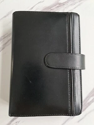 Zeitplaner Schwarz Nachfüllbar Organizer Chefplaner Kalender Notizbuch 13 x 19 - Bild 1 von 4