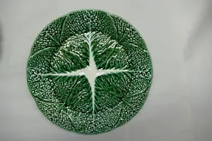 antique green cabbage leaf plate 11 inch made in portugal Secia - Picture 1 of 3