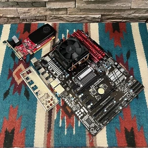 GIGABYTE 970A-D3P Motherboard Combo •AMD FX-6300 •24GB RAM •GTX745 4GB TESTED! - Picture 1 of 14