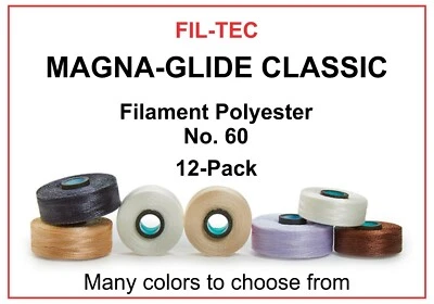 Fil-Tec,  Magna-Glide Classic Bobbins, Lot of 12, Class L, 130 Yds each - Image 1 of 2