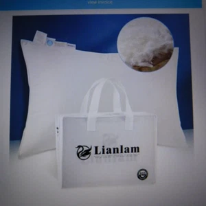 Lianlam Luxury Anadain White Goose Down Pillow - Picture 1 of 4
