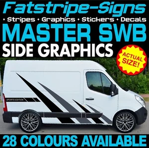 para adaptarse RENAULT MASTER SWB L1 PEGATINAS GRÁFICAS A RAYAS CALCOMANÍAS FURGONETA DE DÍA CÁMPER - Imagen 1 de 2