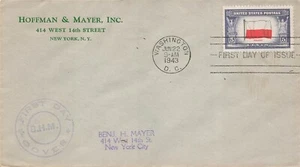 909 5c POLAND FDC - Hoffman & Mayer - Picture 1 of 1