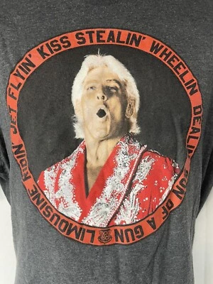 WWE Official Merchandise Ric Flair T-Shirt Grey Adult Size 2X - Image 1 of 4