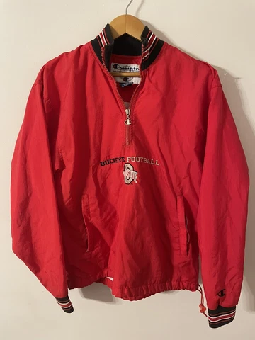 Vintage Ohio State Buckeyes Champion Pullover Jacket Size Small Cover