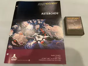 ASTEROIDS - Vintage Atari 400/800 Computer Video Game Cartridge w/Manual TESTED! - Picture 1 of 1