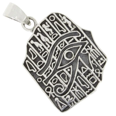 Hieroglyphen Anhänger Horus Auge Schutzamulett Silber Schmuck Ägypten b129-1 - Bild 1 von 4