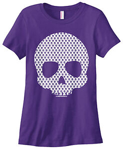 Threadrock Women's Skull Made of Skulls T-shirt Halloween Skull