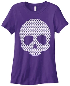 Threadrock Women's Skull Made of Skulls T-shirt Halloween Skull - Picture 1 of 6