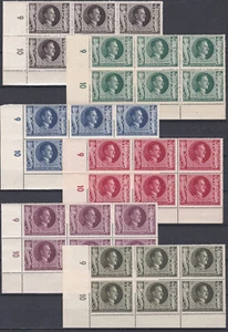 DR 1943 54 cumpleaños Michel nº 844 - 849 juego de bordes de esquina 6 nuevos ** MNH - Imagen 1 de 2