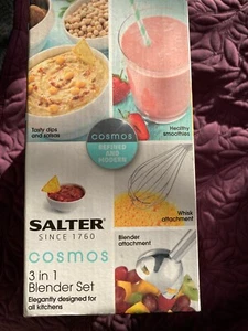 Juego de batidora de alimentos Salter batidora de mano procesador 3 en 1 picadora eléctrica 350 W - Imagen 1 de 3