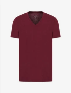 AlX Armani Exhange Men's, Slim Fit Short Sleeve Pima Cotton T-Shirt, Burgundy, L - Picture 1 of 6