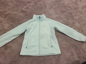 Kids Girls Columbia Lt Green Fleece Zip Jacket Size S 7/8 - Picture 1 of 6