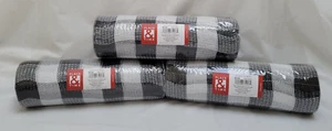 Lot of 3 Place & Time Black/White Plaid Wreath Decorative Mesh Ribbon 10" x 18ft - Picture 1 of 3