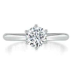 IGI Certified 2 carat D/VS2 Lab Grown Round Diamond Engagement Ring Platinum - Picture 1 of 8