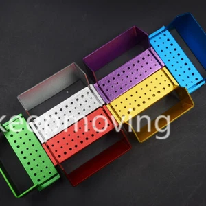 Dental FG RA Bur Burs Holder Block Disinfection Box Autoclave 30 Holes Colorful - Foto 1 di 46