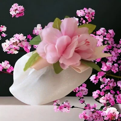 Girls Floral Barrette Hair Clip Party Pink Silky Purple Violet Accessory Fairy - Image 1 of 4