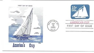 U598 America's Cup Embossed Envelope Colonial FDC - Picture 1 of 1