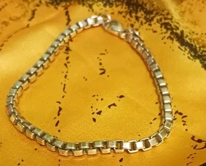 Tiffany & Company Silver Venitian Box Chain Bracelet - Picture 1 of 9