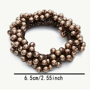 Aili’s Corner Bronze Imitation Pearl Hair Tie | New - Picture 1 of 10