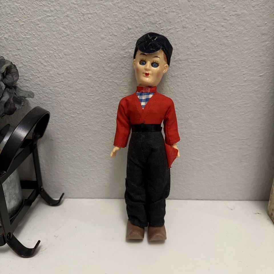 "Muñeco Amish Sleepy Eye vintage de 7,5"" muñeca holandesa para niño" Foto 1 de 3