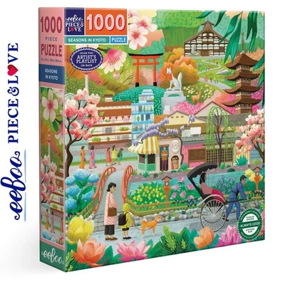 eeBoo SEASONS in KYOTO 1000 pc Square Jigsaw Puzzle Super Deluxe PZT696 - Image 1 of 4