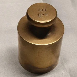 Vintage Waage Gewicht massiv Messing 500grm - Bild 1 von 11