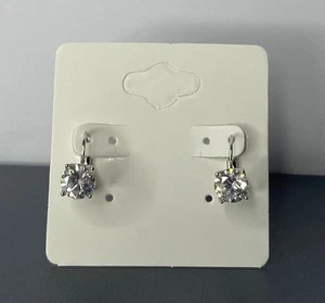 Lia Sophia CLASSIC Cubic Zirconia Lever Back Earrings Pierced 3.0 ctw. Silver - Picture 1 of 5