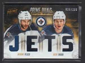 2013-14 Panini Prime Hockey Dual Jersey #DPT Anthony Peluso/Jacob Trouba /200 - Picture 1 of 1