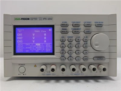 IPS 3202 ISO-TECH Programmable Triple Output DC Power Supply 32V 2A ×2, 6V 5A x1 - Image 1 of 4