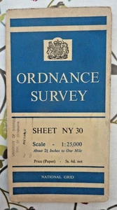 OS Paper Map 1: 25000 Sheet NY30 Ambleside Rydal Grasmere Elterwater Skelwith - Picture 1 of 1