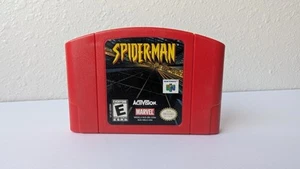 Spiderman Marvel Nintendo 64 N64 Red Cartridge Red Good Condition Clean & Tested - Bild 1 von 6