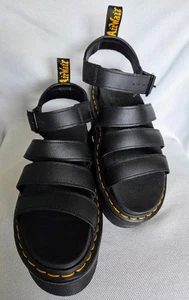 Dr Doc MARTENS BLAIRE Mujer US9/EU41 Aire Suave Negro Tirantes Grueso Diente de Sierra - Imagen 1 de 17