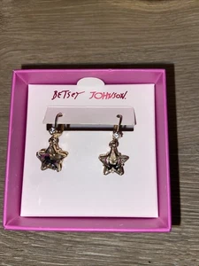 Betsey Johnson fashion crystal star earrings new inbox - Picture 1 of 8