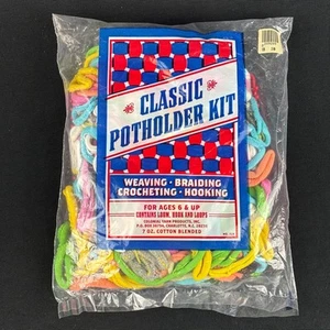 Classic Potholder Kit, Loom Hook & Loops, Original Package, Weave Braid Crochet - Picture 1 of 6