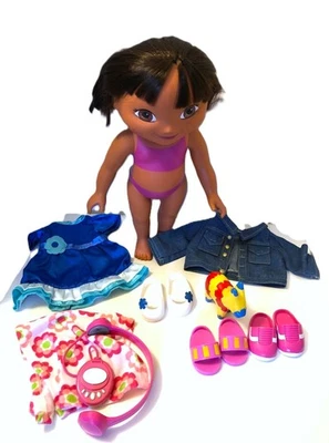 Dora The Explorer 15" Doll Dress-Up Adventures -Dress, Jacket, Shoes & More 2003 - Image 1 of 4
