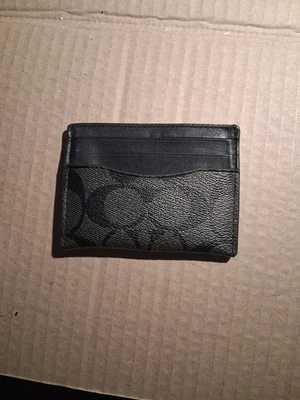 Coach F58110 Men's ID Card Wallet - Black - Image 1 of 3