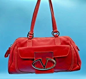ORIGINAL "VALENTINO" HANDTASCHE ROT LEDER FRONTTASCHE SCHULTERTASCHE IDEAL WEIHNACHTEN 🎄 - Bild 1 von 14