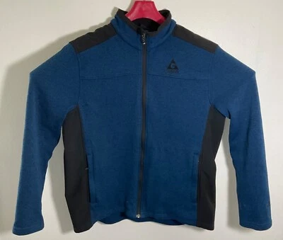Gerry Mens XL Full-Zip Blue & Black Fleece Jacket With Side Pockets - Image 1 of 3