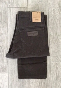 HERREN WRANGLER TEXAS NORMALE PASSFORM GEBÜRSTETES MOLESKIN GEFÜHL TEAK BRAUN REISSVERSCHLUSS FLIEGEN W30 L32 - Bild 1 von 2