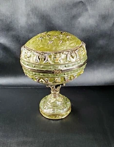 Music Box Egg Enamel on Metal Jewelry Box - Picture 1 of 10